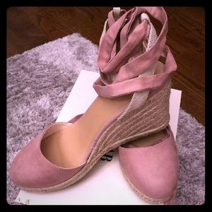 Pink, espadrilles size 8.5